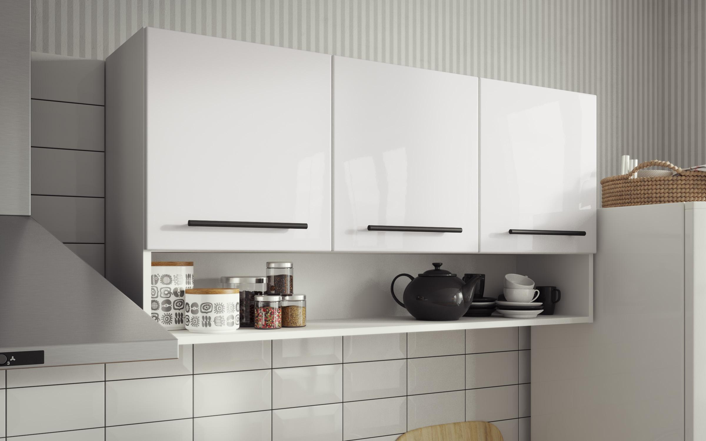 Bucatarie + chiuveta pentru incastrare Tifani + Vela 8050, shagreen alb + alb lucios  3